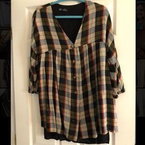 Zara Plaid Tunic